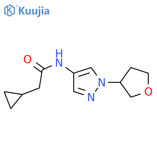 2-cyclopropyl-N-[1-(oxolan-3-yl)pyrazol-4-yl]acetamide structure