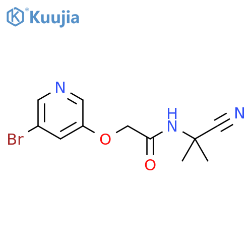Acetamide, 2-[(5-bromo-3-pyridinyl)oxy]-N-(1-cyano-1-methylethyl)- structure