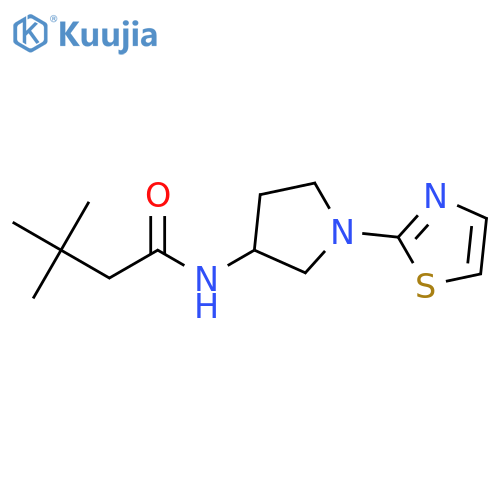 3,3-dimethyl-N-[1-(1,3-thiazol-2-yl)pyrrolidin-3-yl]butanamide structure