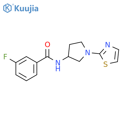 Benzamide, 3-fluoro-N-[1-(2-thiazolyl)-3-pyrrolidinyl]- structure
