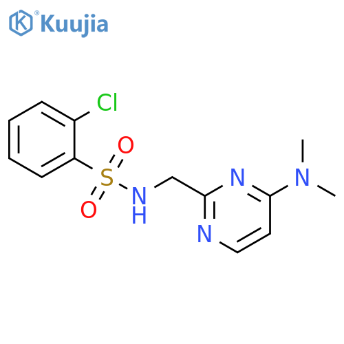 2-chloro-N-{[4-(dimethylamino)pyrimidin-2-yl]methyl}benzene-1-sulfonamide structure