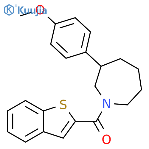 1-benzothiophen-2-yl-[3-(4-methoxyphenyl)azepan-1-yl]methanone structure