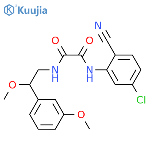 N'-(5-chloro-2-cyanophenyl)-N-[2-methoxy-2-(3-methoxyphenyl)ethyl]oxamide structure