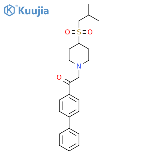 2-{[1,1'-biphenyl]-4-yl}-1-[4-(2-methylpropanesulfonyl)piperidin-1-yl]ethan-1-one structure