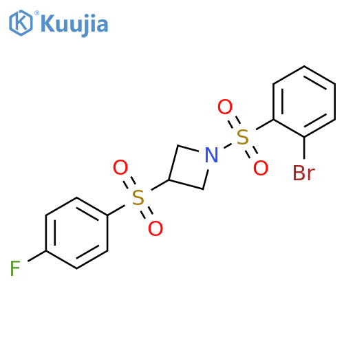 1-(2-bromobenzenesulfonyl)-3-(4-fluorobenzenesulfonyl)azetidine structure