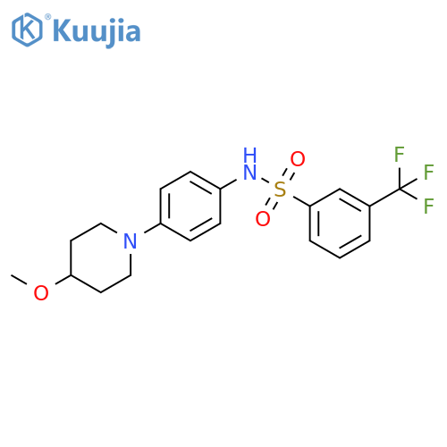 N-[4-(4-methoxypiperidin-1-yl)phenyl]-3-(trifluoromethyl)benzene-1-sulfonamide structure