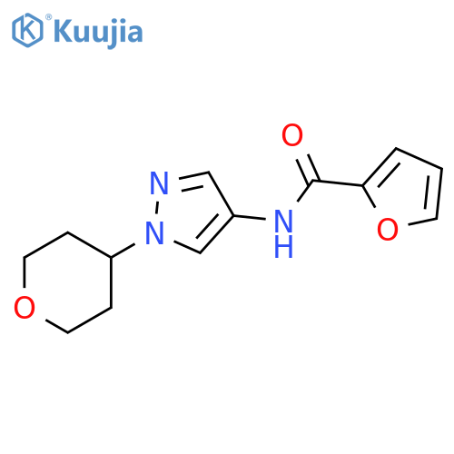 N-(1-Tetrahydro-2H-pyran-4-yl-1H-pyrazol-4-yl)-2-furamide structure