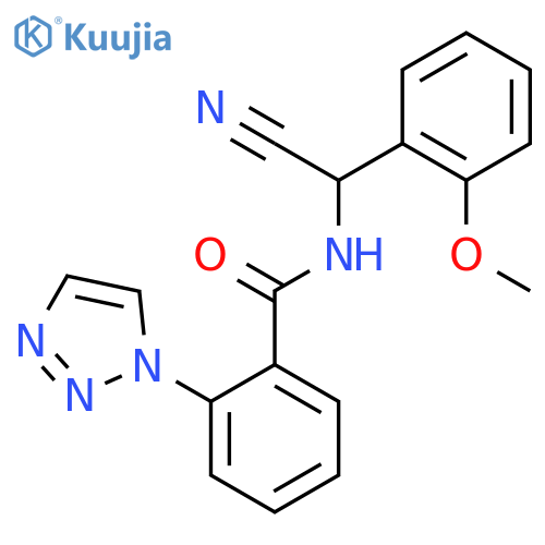 N-[cyano(2-methoxyphenyl)methyl]-2-(1H-1,2,3-triazol-1-yl)benzamide structure