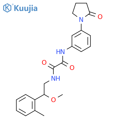 N1-(2-methoxy-2-(o-tolyl)ethyl)-N2-(3-(2-oxopyrrolidin-1-yl)phenyl)oxalamide structure