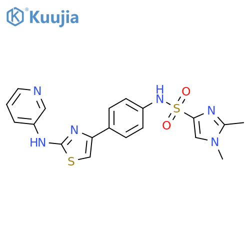 1,2-Dimethyl-N-[4-[2-(3-pyridinylamino)-4-thiazolyl]phenyl]-1H-imidazole-4-sulfonamide structure