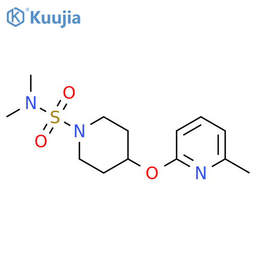 N,N-dimethyl-4-[(6-methylpyridin-2-yl)oxy]piperidine-1-sulfonamide structure