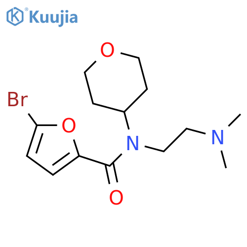 5-bromo-N-[2-(dimethylamino)ethyl]-N-(oxan-4-yl)furan-2-carboxamide structure