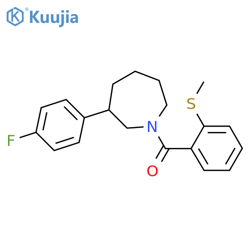 3-(4-fluorophenyl)-1-[2-(methylsulfanyl)benzoyl]azepane structure