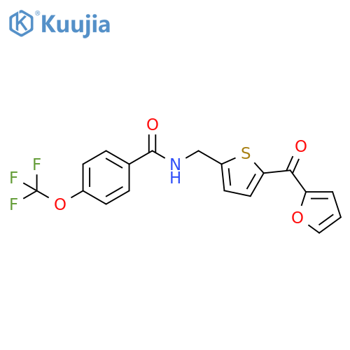 N-{[5-(furan-2-carbonyl)thiophen-2-yl]methyl}-4-(trifluoromethoxy)benzamide structure