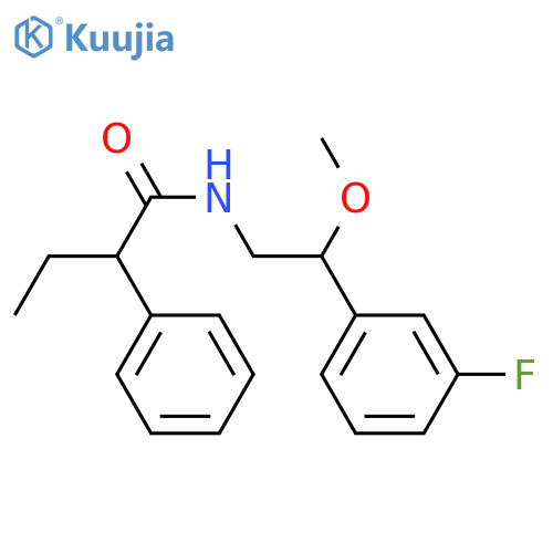 N-[2-(3-fluorophenyl)-2-methoxyethyl]-2-phenylbutanamide structure