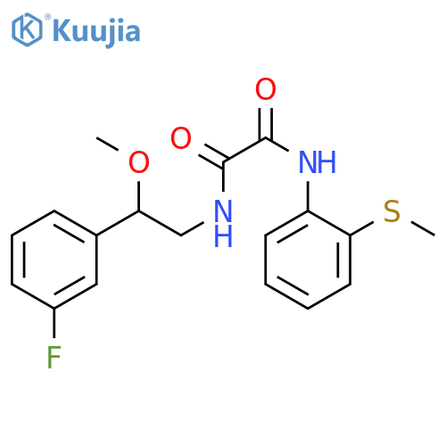 N-[2-(3-fluorophenyl)-2-methoxyethyl]-N'-(2-methylsulfanylphenyl)oxamide structure