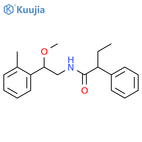 N-[2-methoxy-2-(2-methylphenyl)ethyl]-2-phenylbutanamide structure