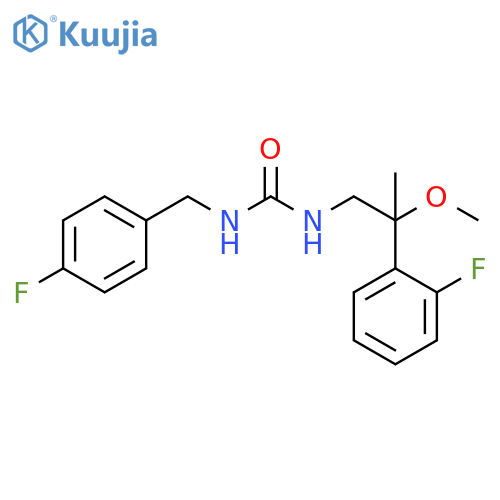 1-[2-(2-fluorophenyl)-2-methoxypropyl]-3-[(4-fluorophenyl)methyl]urea structure