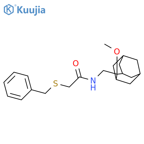 2-benzylsulfanyl-N-[(2-methoxy-2-adamantyl)methyl]acetamide structure