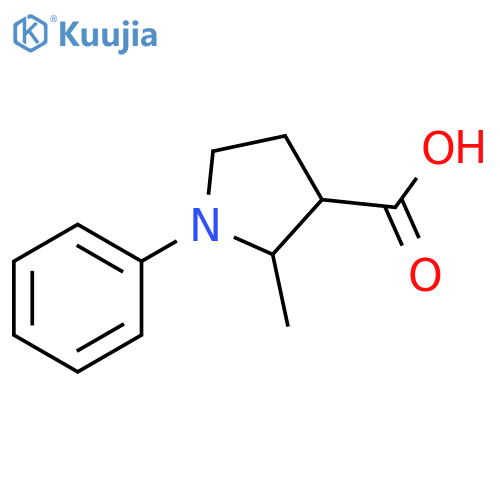 2-methyl-1-phenylpyrrolidine-3-carboxylic Acid structure