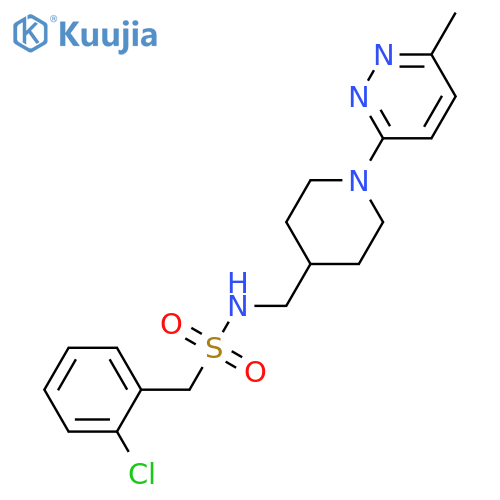 1-(2-chlorophenyl)-N-{[1-(6-methylpyridazin-3-yl)piperidin-4-yl]methyl}methanesulfonamide structure