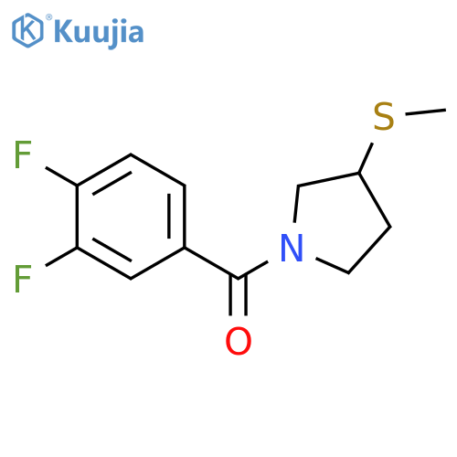 1-(3,4-difluorobenzoyl)-3-(methylsulfanyl)pyrrolidine structure