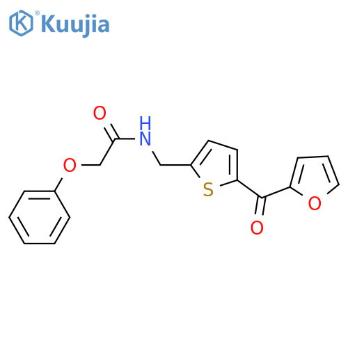 N-{[5-(furan-2-carbonyl)thiophen-2-yl]methyl}-2-phenoxyacetamide structure