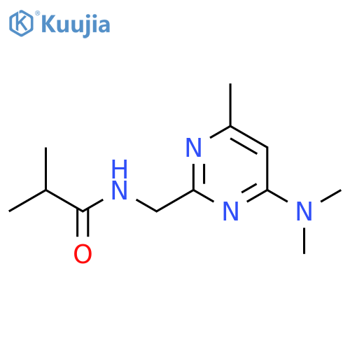 N-{[4-(dimethylamino)-6-methylpyrimidin-2-yl]methyl}-2-methylpropanamide structure