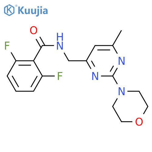 2,6-difluoro-N-{[6-methyl-2-(morpholin-4-yl)pyrimidin-4-yl]methyl}benzamide structure