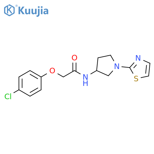 2-(4-chlorophenoxy)-N-[1-(1,3-thiazol-2-yl)pyrrolidin-3-yl]acetamide structure
