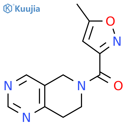 7,8-dihydro-5H-pyrido[4,3-d]pyrimidin-6-yl-(5-methyl-1,2-oxazol-3-yl)methanone structure