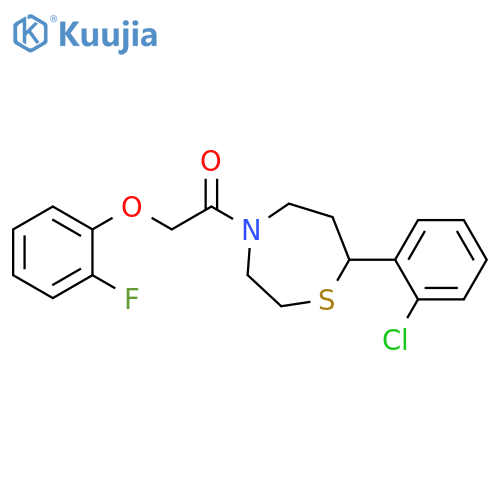 1-[7-(2-chlorophenyl)-1,4-thiazepan-4-yl]-2-(2-fluorophenoxy)ethan-1-one structure
