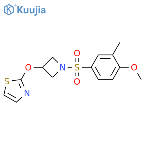 2-[1-(4-methoxy-3-methylphenyl)sulfonylazetidin-3-yl]oxy-1,3-thiazole structure