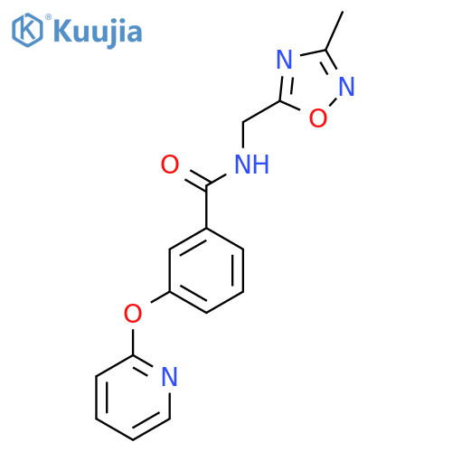 N-(3-methyl-1,2,4-oxadiazol-5-yl)methyl-3-(pyridin-2-yloxy)benzamide structure