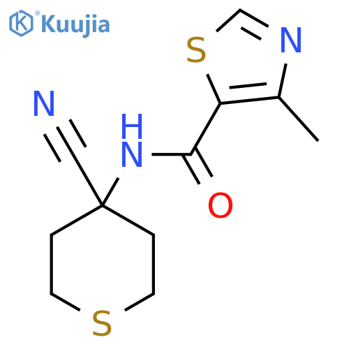 N-(4-cyanothian-4-yl)-4-methyl-1,3-thiazole-5-carboxamide structure