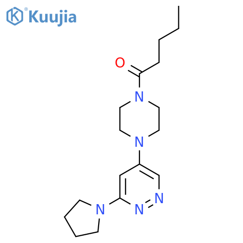 1-{4-6-(pyrrolidin-1-yl)pyridazin-4-ylpiperazin-1-yl}pentan-1-one structure