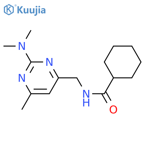 N-{[2-(dimethylamino)-6-methylpyrimidin-4-yl]methyl}cyclohexanecarboxamide structure