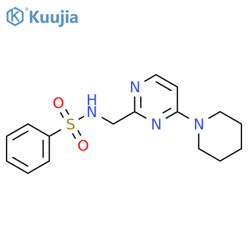 N-{[4-(piperidin-1-yl)pyrimidin-2-yl]methyl}benzenesulfonamide structure