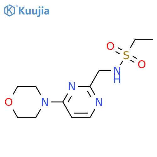 N-{[4-(morpholin-4-yl)pyrimidin-2-yl]methyl}ethane-1-sulfonamide structure
