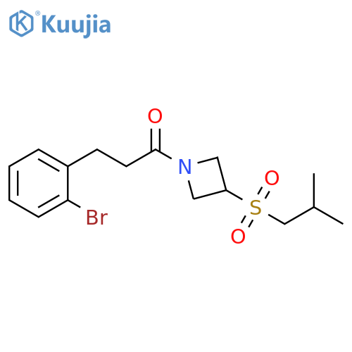 3-(2-bromophenyl)-1-[3-(2-methylpropanesulfonyl)azetidin-1-yl]propan-1-one structure