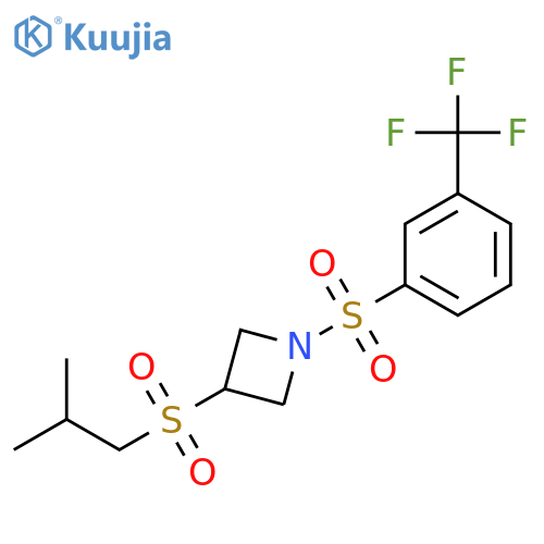 3-(2-methylpropanesulfonyl)-1-[3-(trifluoromethyl)benzenesulfonyl]azetidine structure