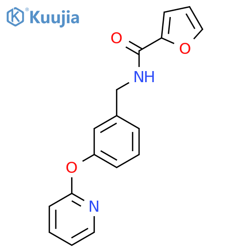 N-{3-(pyridin-2-yloxy)phenylmethyl}furan-2-carboxamide structure