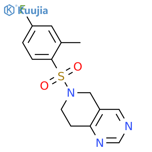 6-(4-fluoro-2-methylphenyl)sulfonyl-7,8-dihydro-5H-pyrido[4,3-d]pyrimidine structure