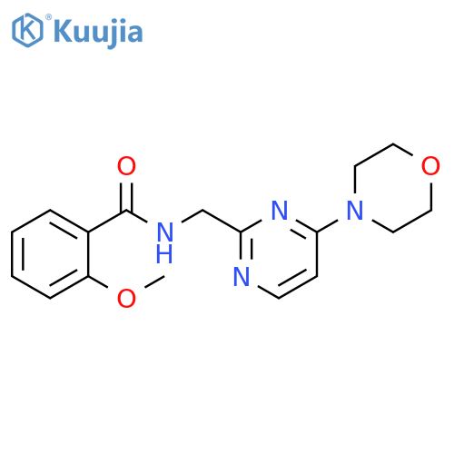 2-methoxy-N-{[4-(morpholin-4-yl)pyrimidin-2-yl]methyl}benzamide structure