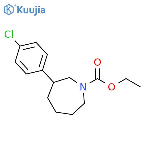 Ethyl 3-(4-chlorophenyl)hexahydro-1H-azepine-1-carboxylate structure