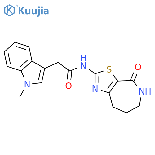 1-Methyl-N-(5,6,7,8-tetrahydro-4-oxo-4H-thiazolo[5,4-c]azepin-2-yl)-1H-indole-3-acetamide structure
