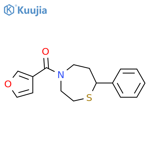 4-(furan-3-carbonyl)-7-phenyl-1,4-thiazepane structure