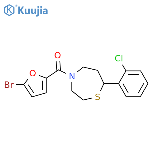 4-(5-bromofuran-2-carbonyl)-7-(2-chlorophenyl)-1,4-thiazepane structure