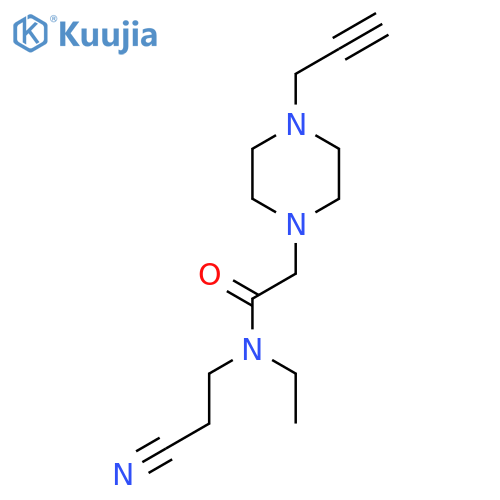 N-(2-cyanoethyl)-N-ethyl-2-[4-(prop-2-yn-1-yl)piperazin-1-yl]acetamide structure