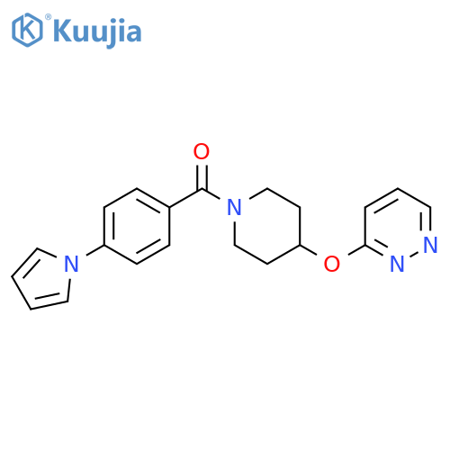 3-({1-[4-(1H-pyrrol-1-yl)benzoyl]piperidin-4-yl}oxy)pyridazine structure